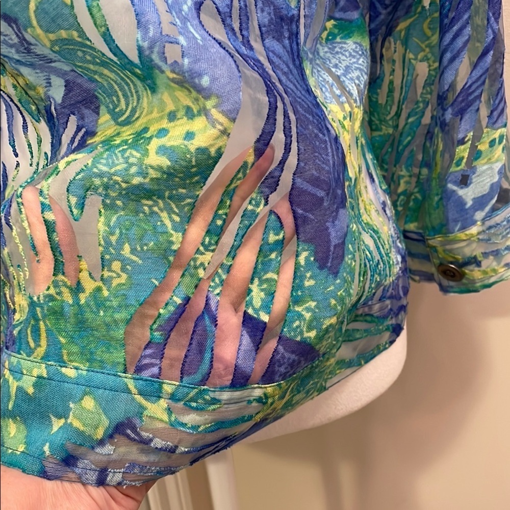 Coldwater Creek Women’s Cover up Top 3/4 sleeves Zipper 12 - Picture 8 of 16